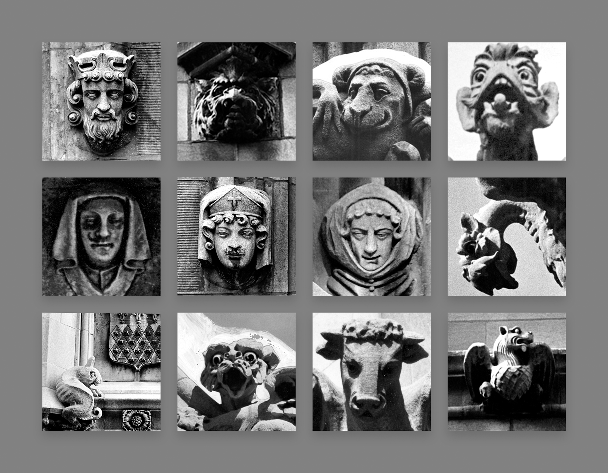 Gargoyles from The University of Chicago Photographic Archive.